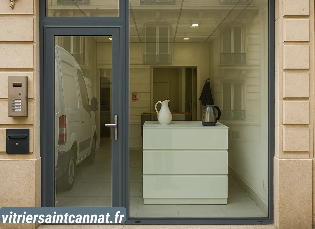 Façade vitrine de magasin en aluminium sur mesure à Saint-Cannat